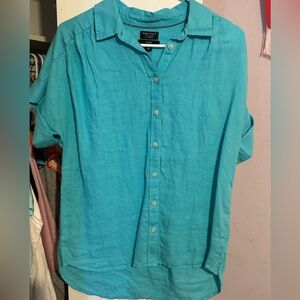 J.Crew Baird McNutt Irish Linen Button Down Shirt XS Relaxed